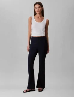 Calvin Klein EU STRETCH CREPE STRAIGHT PANT - Kostymbyxor|Kvinnor Byxor