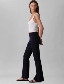 Calvin Klein EU STRETCH CREPE STRAIGHT PANT - Kostymbyxor|Kvinnor Byxor