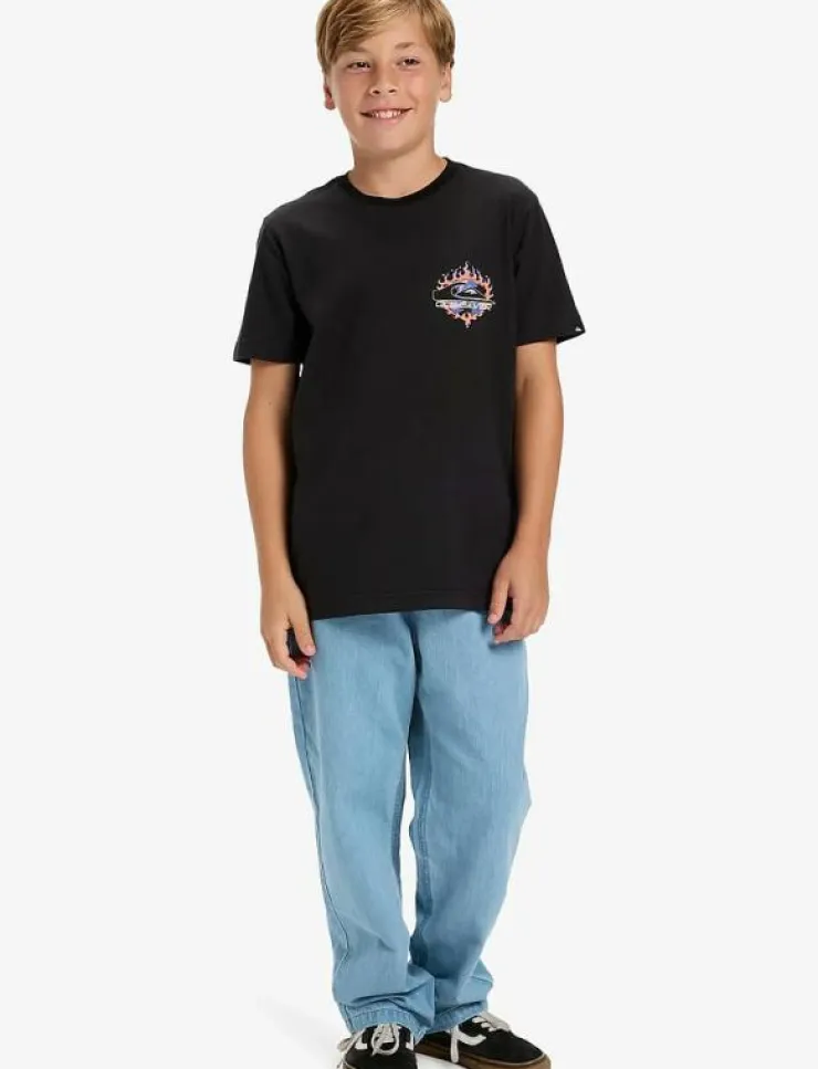 Barn Quiksilver Sportkläder|EV IN FLAMES SS YOUTH - Kortärmade