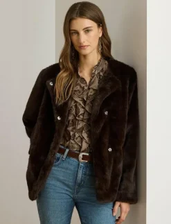 Lauren Ralph Lauren Faux-Fur Coat - Fuskpäls|Kvinnor Jackor & Kappor