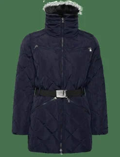 Kvinnor Lauren Ralph Lauren Jackor & Kappor|Faux-Fur-Trim Diamond-Quilted Down Coat - Dun- & vadderade jackor