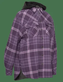 Kvinnor ROTATE Birger Christensen Overshirts|Flannel Oversized Shirt - Overshirts
