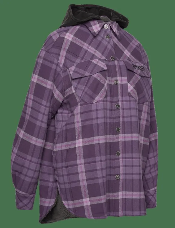 Kvinnor ROTATE Birger Christensen Overshirts|Flannel Oversized Shirt - Overshirts
