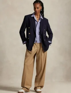Polo Ralph Lauren Flannel Wide-Leg Pant - Kostymbyxor|Kvinnor Byxor