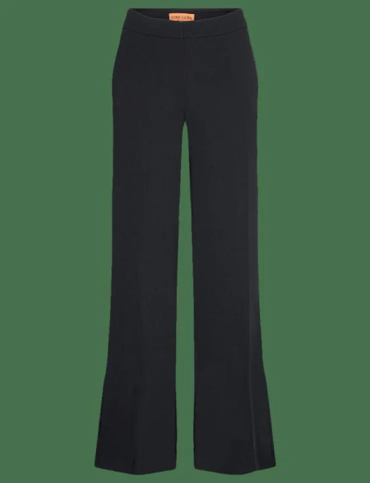 Kvinnor STINE GOYA Byxor|Flared Long Pants, 2273 Crepe - Kostymbyxor