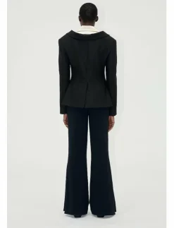 Kvinnor STINE GOYA Byxor|Flared Long Pants, 2273 Crepe - Kostymbyxor