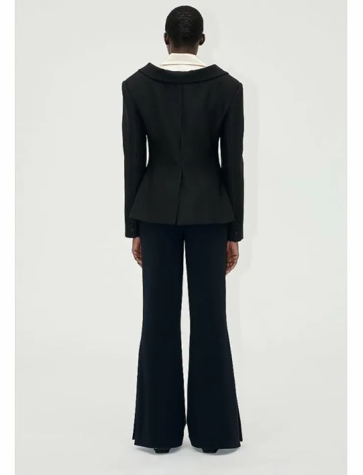 Kvinnor STINE GOYA Byxor|Flared Long Pants, 2273 Crepe - Kostymbyxor