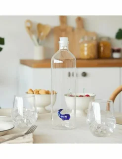 Kvinnor Balvi Vattenflaskor & Glasflaskor|Vattenflaskor|Flaska Atlantis, Blå Val, 1,2l, Borosilikatglas - Vattenflaskor