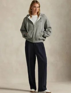 Kvinnor Polo Ralph Lauren Sweatshirts|Fleece Full-Zip Hoodie - Huvtröjor