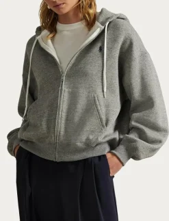 Kvinnor Polo Ralph Lauren Sweatshirts|Fleece Full-Zip Hoodie - Huvtröjor