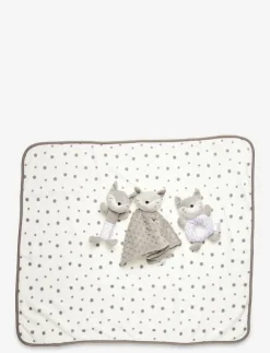 Carlo Baby Fleecefilt och Gosedjur Giftset Grå Räv - Babyfilt|Barn Sova