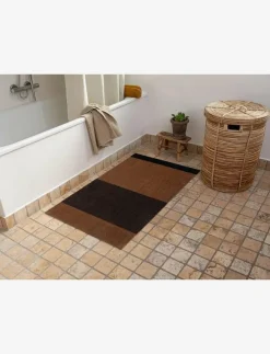 tica copenhagen Floormat/carpet cognac stripes 67x120 cm - Badrumsmatta| Mattor|Badrumstextilier
