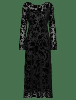 Mango Floral jacquard dress with bell sleeves - Maxiklänningar|Kvinnor Klänningar