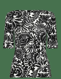 Lauren Ralph Lauren Floral Stretch Cotton Boatneck Tee - T-shirts|Kvinnor T-Shirts & Toppar