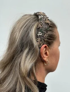 Kvinnor Becksöndergaard Hår|Håraccessoarer|Florian Wide Beaded Hairbrace - Hårband & Diadem