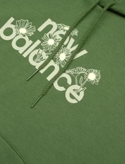 Kvinnor New Balance Sweatshirts|Flower Hoodie - Huvtröjor