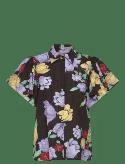 Stella Nova Flowered Cotton Top - Kortärmade skjortor|Kvinnor Blusar & Skjortor