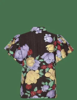 Stella Nova Flowered Cotton Top - Kortärmade skjortor|Kvinnor Blusar & Skjortor