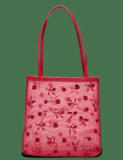 Kvinnor Mango Shoppingväskor & Totes|Flower-embroide mesh bag - Totes