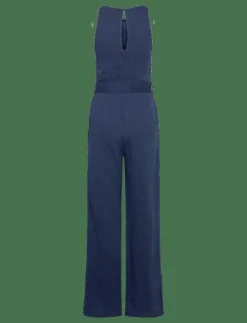 Mango Flowy denim jumpsuit with belt - Jumpsuits|Kvinnor Jumpsuits