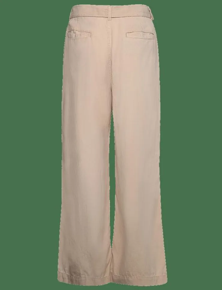 Mango Flowy wideleg trousers with belt - Vida byxor|Kvinnor Byxor