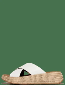 FitFlop F-MODE ESPADRILLE LEATHER FLATFORM CROSS SLIDES - Kilklackar|Kvinnor Espadrillos