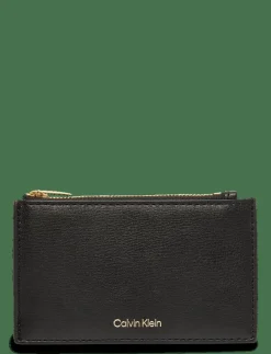 Kvinnor Calvin Klein Plånböcker & Korthållare|FOIL LOGO TOP ZIP CARDCASE - Korthållare