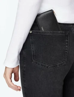 Kvinnor Calvin Klein Plånböcker & Korthållare|FOIL LOGO TOP ZIP CARDCASE - Korthållare