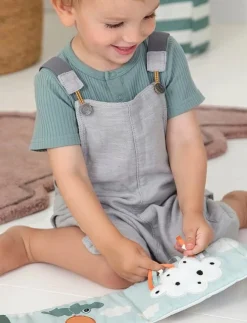 Done by Deer Fold-out soft book Croco - Babybok|Barn Barnböcker