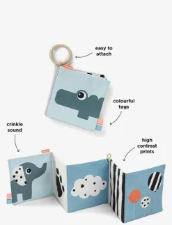 Barn Done by Deer Babyleksaker|Babyleksaker|Fold-out soft book Deer friends - Interaktiva leksaker