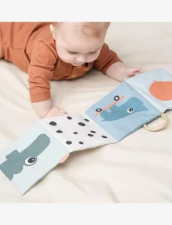 Barn Done by Deer Babyleksaker|Babyleksaker|Fold-out soft book Deer friends - Interaktiva leksaker