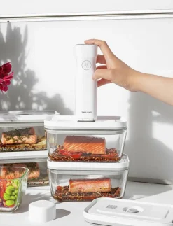 Zwilling Fresh & Save, Vakuum box M Grå Glas - Köksförvaring| Köksförvaring