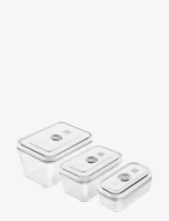 Zwilling Köksförvaring|Fresh & Save, Vakuum box set S/M/L Grå Glas - Köksförvaring