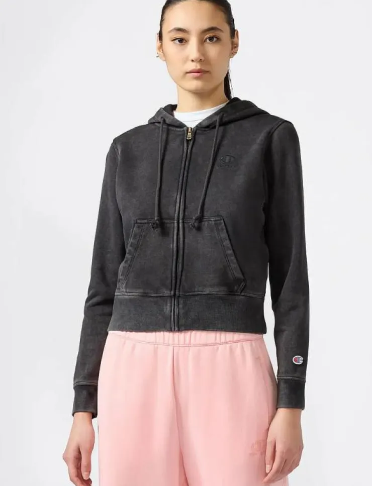 Kvinnor Champion Sweatshirts|Full Zip Hoodie Sweatshirt - Huvtröjor