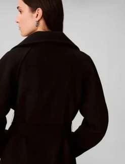 Kvinnor Calvin Klein Plus Size & Curvy|FUNNEL NECK KNEE LENGTH WOOL COA - Ullkappor