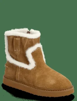 Barn Mango Stövlar & Kängor|Fur-effect suede ankle boots - Vinterstövlar