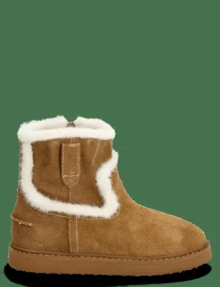 Barn Mango Stövlar & Kängor|Fur-effect suede ankle boots - Vinterstövlar