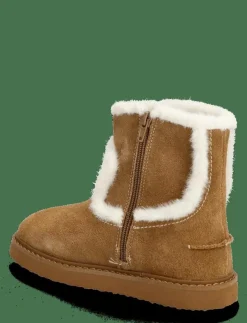 Barn Mango Stövlar & Kängor|Fur-effect suede ankle boots - Vinterstövlar