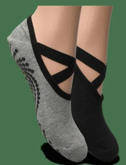 Kvinnor Gaiam Sportutrustning|Sportutrustning|GRIPPY YOGA SOCKS DOVETAIL 2PK - Yogastrumpor