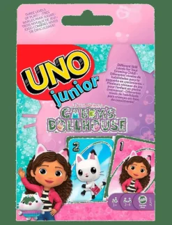 Mattel Games Games UNO Junior Gabby’s Dollhouse Card Game for Kids, Parents & Family Nights - Kortspel|Barn Pussel & Spel