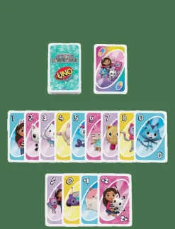 Mattel Games Games UNO Junior Gabby’s Dollhouse Card Game for Kids, Parents & Family Nights - Kortspel|Barn Pussel & Spel