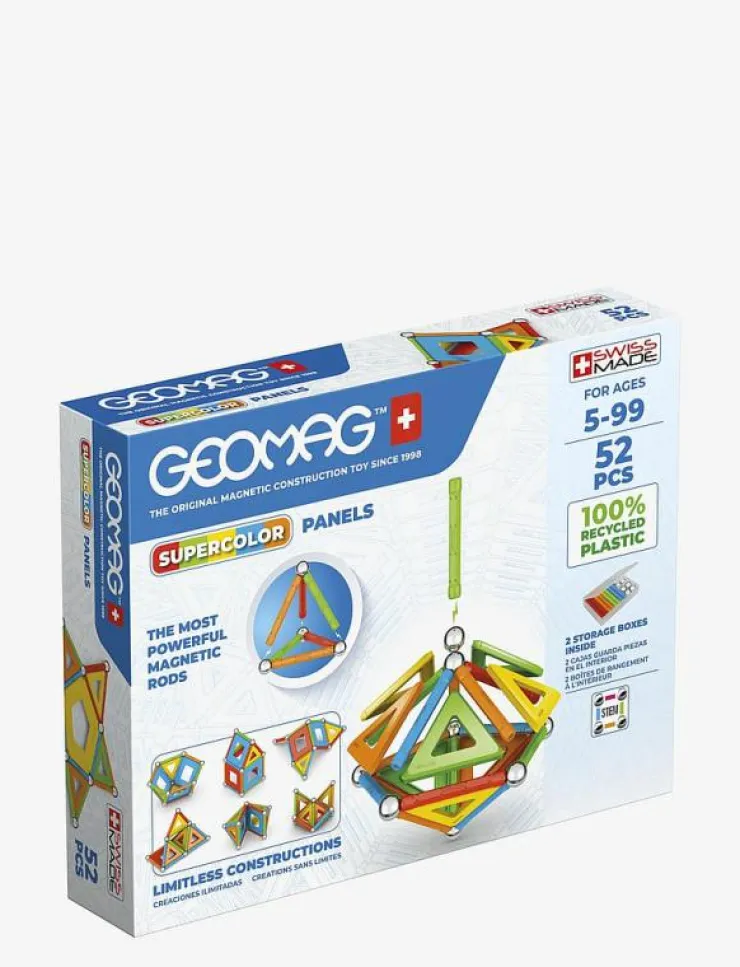 Barn Geomag Klossar & Byggsatser|Supercolor Panels Recycled 52 Pcs - Byggsats