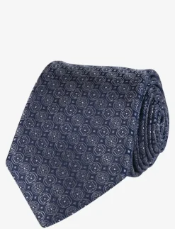 Portia 1924 Slipsar & Accessoarer|Geometric Pattern Silk Tie - Slipsar