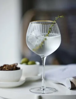 Lyngby Glas Gin & tonic glas palermo gold 65cl 4st - Ginglas| Glas