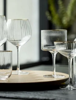 Lyngby Glas Gin & tonic glas palermo gold 32cl 4st - Ginglas| Glas