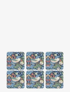 Morris & Co Glasunderlägg Strawberry Thief 6-p - Serveringstillbehör| Serveringstillbehör