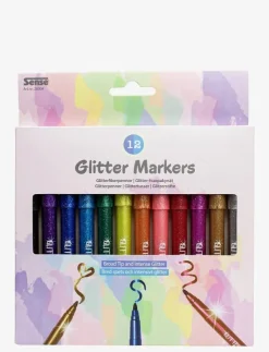 Sense GLITTER FIBERPENNOR 12-P - Färgpennor|Barn Rita & Pyssla