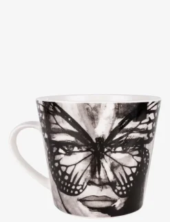 Carolina Gynning Golden Butterfly B&W with ear - Kaffekoppar| Muggar & Koppar