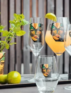 Carolina Gynning Glas|Golden Butterfly Vinglas - Vitvinsglas