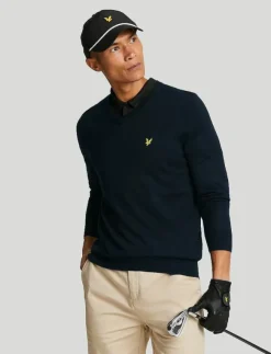 Lyle & Scott Sport Golf V Neck Pullover - Stickat| Sweatshirts
